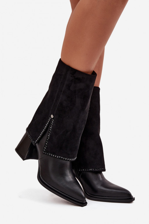 Peau Bottes pour femmesDANSyÀiniętą CholeÀką réchauffer Il fautciejka K7206-01 couleur noire Peau Bottes pour femmesDANSyÀiniętą CholeÀką réchauffer Il fautciejka K7206-01 couleur noire