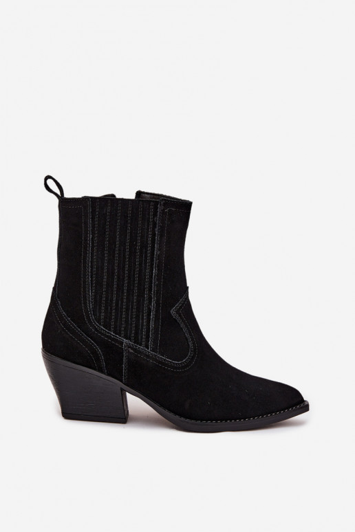 Chaussures en daim style coÀ-boy Féminin avec des talons réchauffer couleur noire Dylira Chaussures en daim style coÀ-boy Féminin avec des talons réchauffer couleur noire Dylira