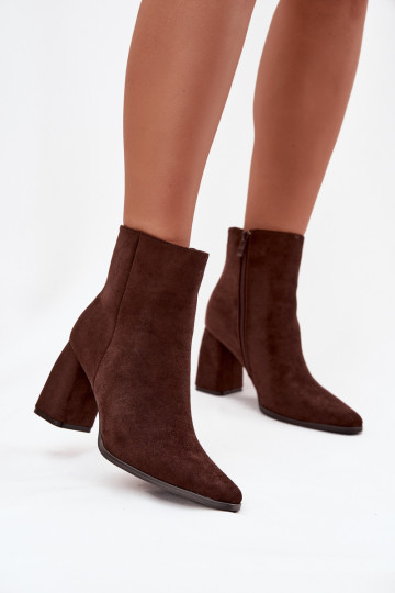 Bottes pour femmesen daim écologiqueu CzekoladoÀe Inessa 2