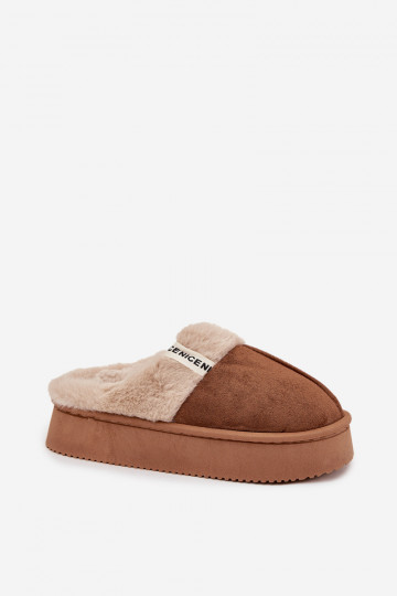 Chaussons pour femmes avec fourrure, couleur marron « Parisse » 2
