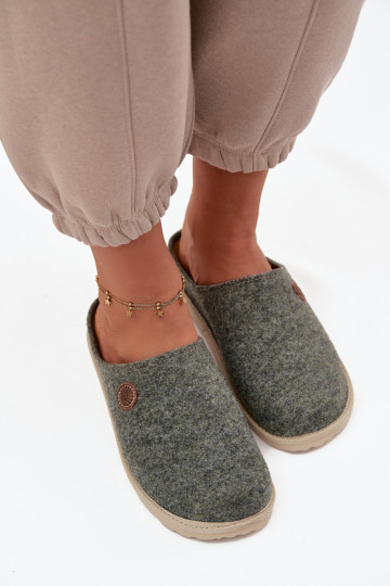 Pantoufles d'intérieur pour femmes Inblu CS000047 couleur verte