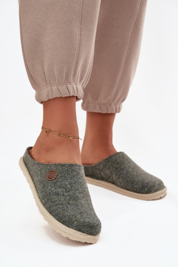 chaussures fait maison Chaussons Féminin Inblu CS000047 couleur verte 2