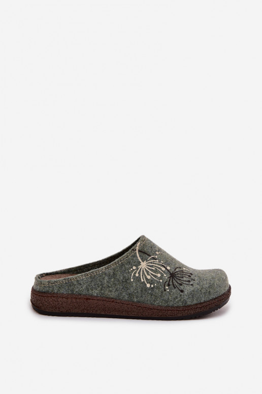 Féminin chaussures fait maison Chaussons Inblu NL000011 couleur verte Féminin chaussures fait maison Chaussons Inblu NL000011 couleur verte