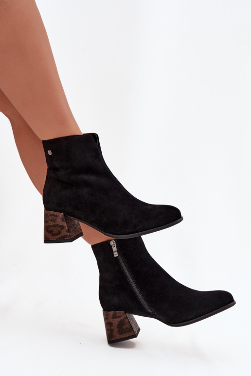 Peau en daim Bottes pour femmes Il fautciejka K7202-01 couleur noire Peau en daim Bottes pour femmes Il fautciejka K7202-01 couleur noire