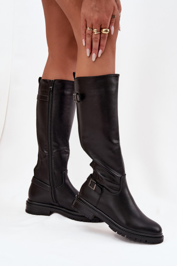 réchauffer bottes pour femmes avec des talons larges avec boucles couleur noire Sorelle 2