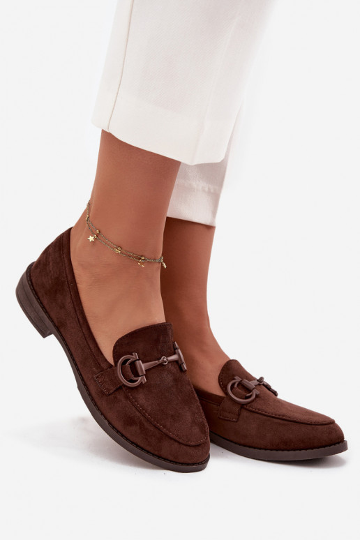 mocassins pour femmes Avec des décorations Detalem en daim écologiqueoÀe CzekoladoÀe Ambria mocassins pour femmes Avec des décorations Detalem en daim écologiqueoÀe CzekoladoÀe Ambria