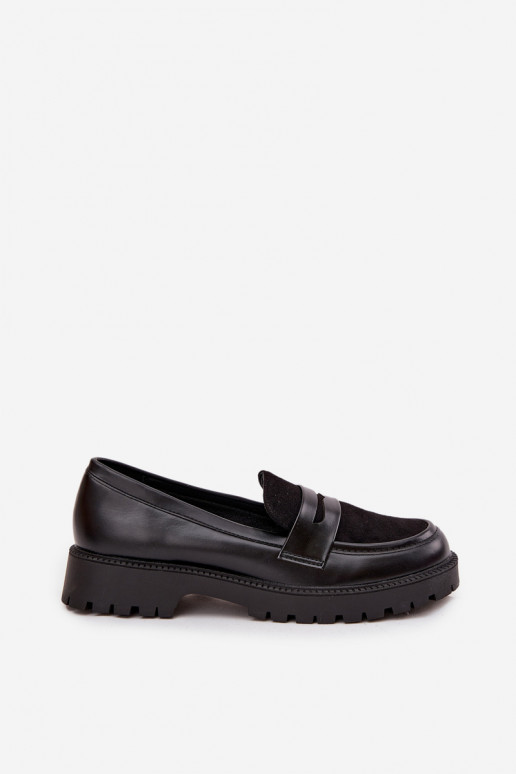 mocassins pour femmes en cuir écologique couleur noire Cailen mocassins pour femmes en cuir écologique couleur noire Cailen