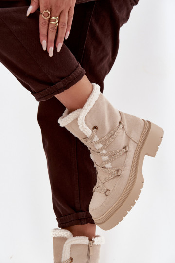 Bottes de neige Féminin avec échauffement beige Irmara