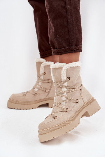Bottes de neige Féminin avec échauffement beige Irmara 2