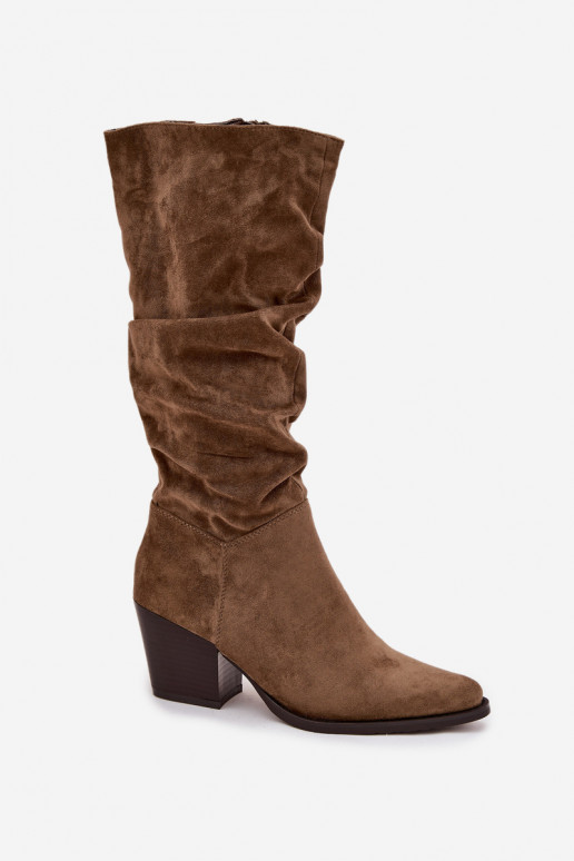 bottes pour femmes Avec un haut frisé avec des talons réchauffer couleur verte Paelina bottes pour femmes Avec un haut frisé avec des talons réchauffer couleur verte Paelina