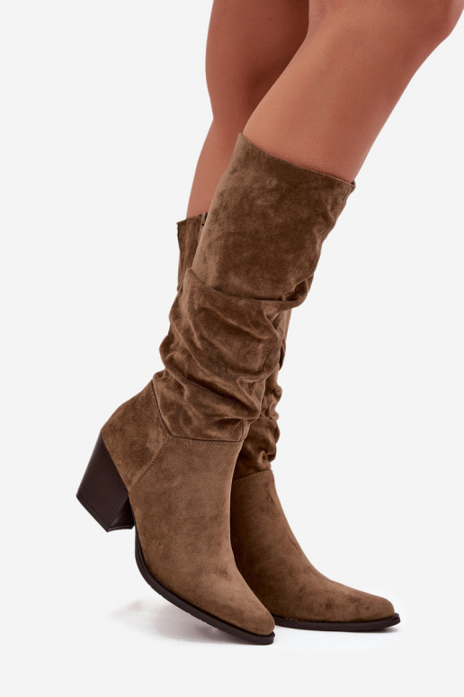 bottes pour femmes Avec un haut frisé avec des talons réchauffer couleur verte Paelina bottes pour femmes Avec un haut frisé avec des talons réchauffer couleur verte Paelina