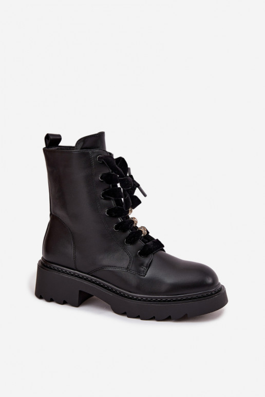réchauffer Bottes pour femmes Avec des décorations Laçagem couleur noire Elindra réchauffer Bottes pour femmes Avec des décorations Laçagem couleur noire Elindra