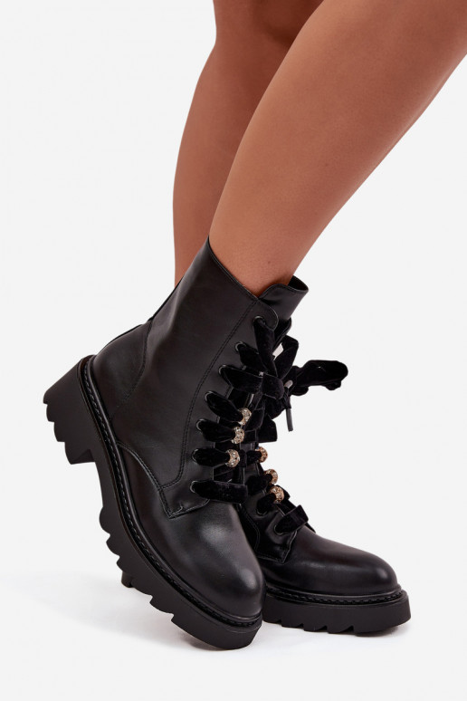 réchauffer Bottes pour femmes Avec des décorations Laçagem couleur noire Elindra réchauffer Bottes pour femmes Avec des décorations Laçagem couleur noire Elindra