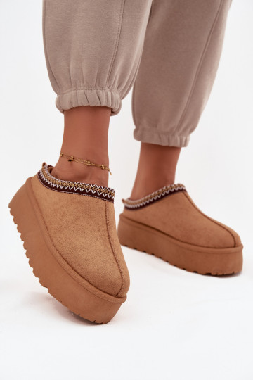 Bottes de neige Féminin Avec des décorations Haftem marron Jenira 2