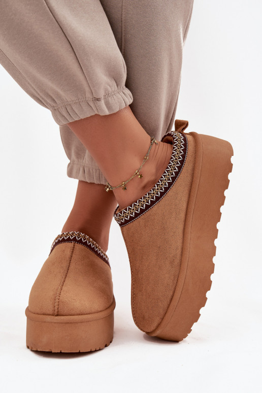 Bottes de neige Féminin Avec des décorations Haftem marron Jenira