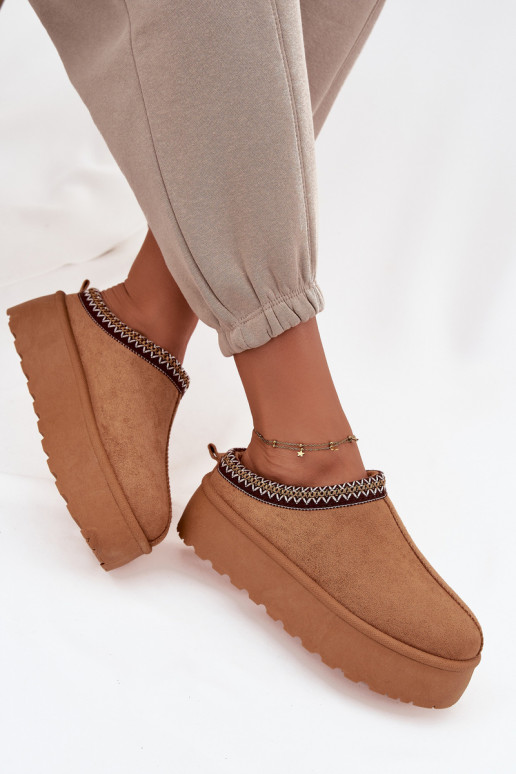 Bottes de neige Féminin Avec des décorations Haftem marron Jenira