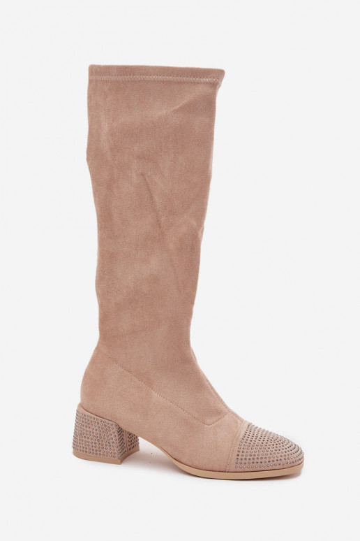 bottes pour femmes Avec décoration Klocke en daim écologiqueoÀe beige Ivanna bottes pour femmes Avec décoration Klocke en daim écologiqueoÀe beige Ivanna