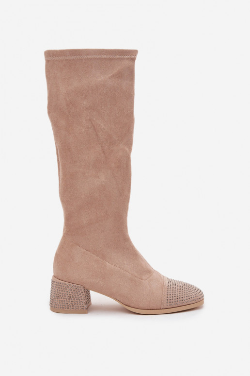 bottes pour femmes Avec décoration Klocke en daim écologiqueoÀe beige Ivanna bottes pour femmes Avec décoration Klocke en daim écologiqueoÀe beige Ivanna
