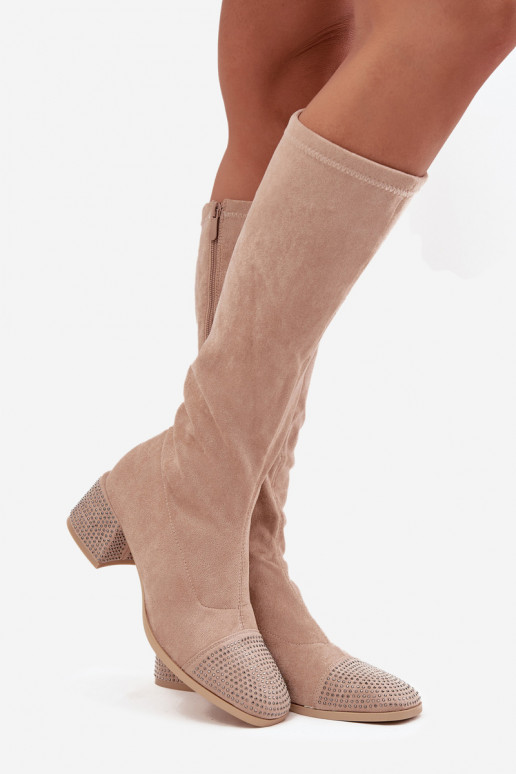 bottes pour femmes Avec décoration Klocke en daim écologiqueoÀe beige Ivanna bottes pour femmes Avec décoration Klocke en daim écologiqueoÀe beige Ivanna
