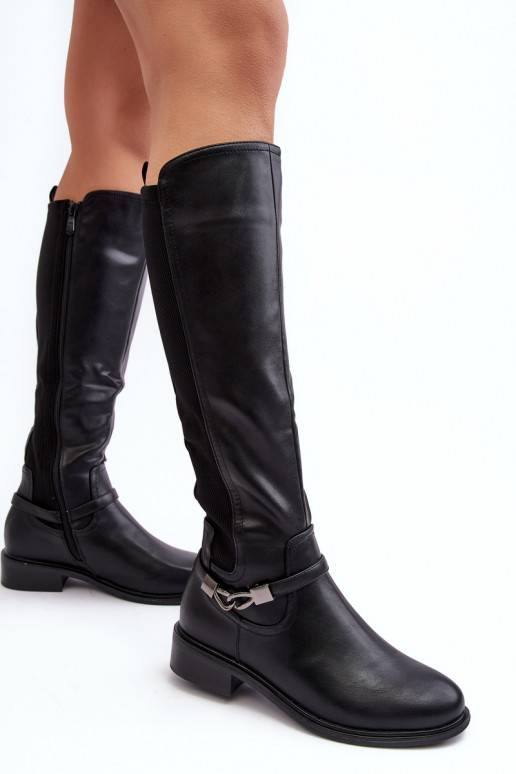 Bottes chaudes Contre la route S.Barski HY07-329 couleur noire Bottes chaudes Contre la route S.Barski HY07-329 couleur noire