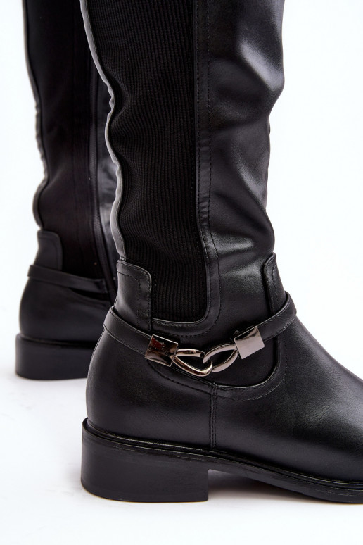 Bottes chaudes Contre la route S.Barski HY07-329 couleur noire Bottes chaudes Contre la route S.Barski HY07-329 couleur noire