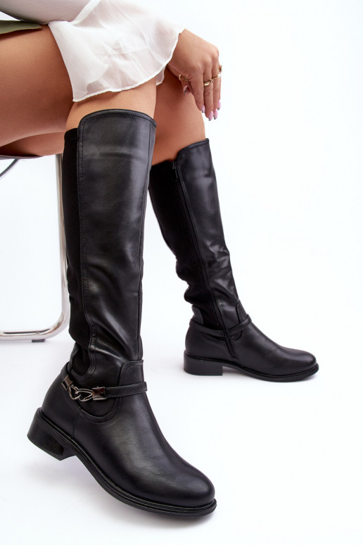 Bottes chaudes Contre la route S.Barski HY07-329 couleur noire Bottes chaudes Contre la route S.Barski HY07-329 couleur noire
