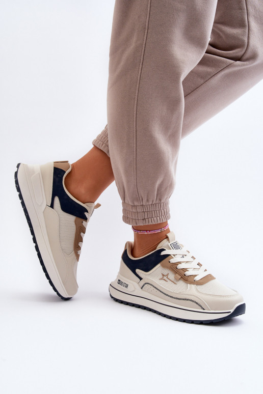 Chaussures modèle baskets Féminin Big Star NN274A092 beige Chaussures modèle baskets Féminin Big Star NN274A092 beige