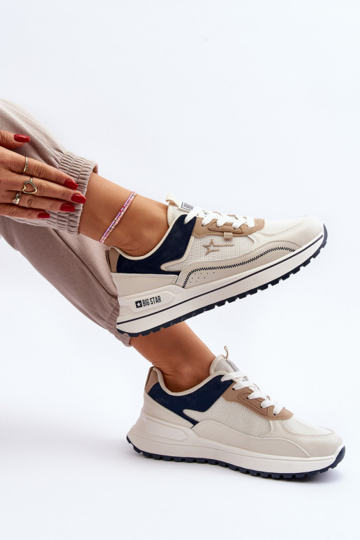 Chaussures modèle baskets Féminin Big Star NN274A092 beige Chaussures modèle baskets Féminin Big Star NN274A092 beige