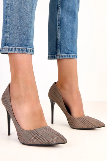 Talons aiguilles gris à...