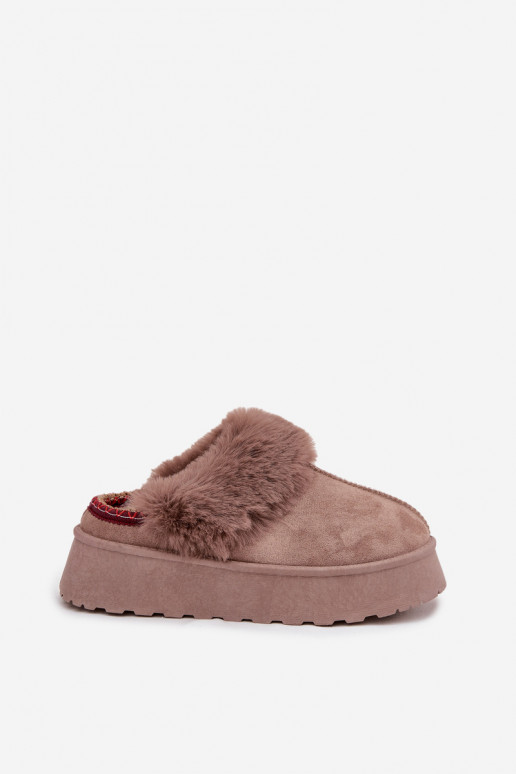 Bottes de neige Féminin avec une plateforme avec un manteau de fourrure I Haftem beige Querina Bottes de neige Féminin avec une plateforme avec un manteau de fourrure I Haftem beige Querina