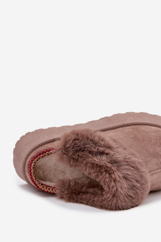 Bottes de neige Féminin avec une plateforme avec un manteau de fourrure I Haftem beige Querina Bottes de neige Féminin avec une plateforme avec un manteau de fourrure I Haftem beige Querina