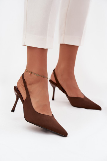 chaussures à talons hautsOdkrytymi Piętami CzekoladoÀe Lenira