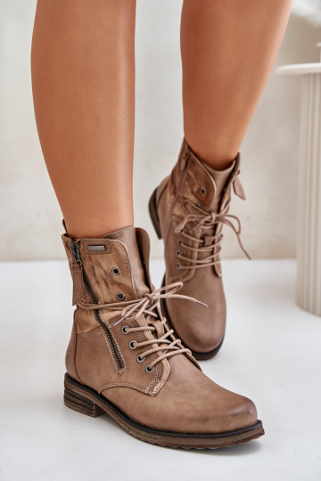 Bottes massives à la mode beige Perfecto