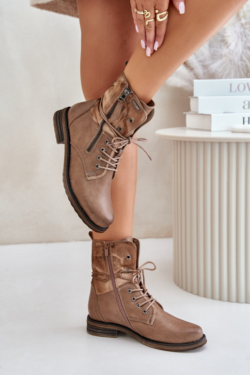 Bottes massives à la mode beige Perfecto Bottes massives à la mode beige Perfecto