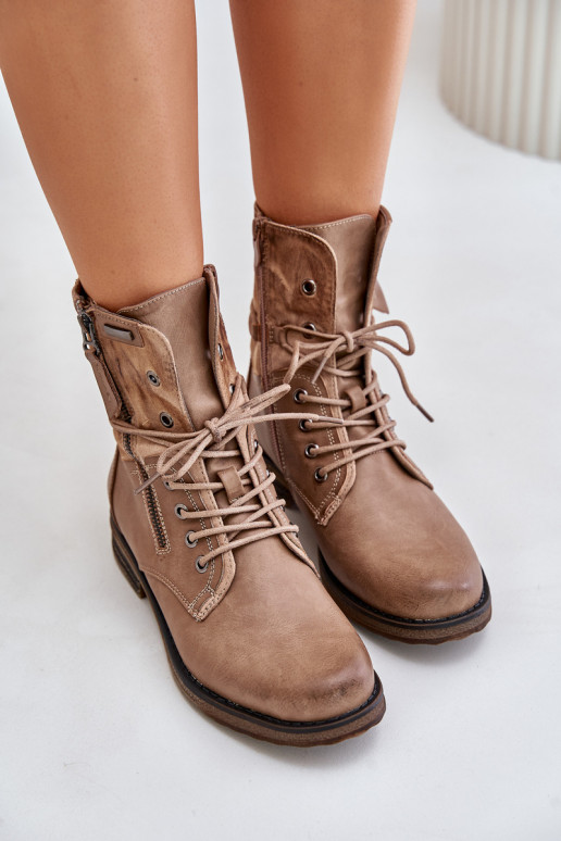 Bottes massives à la mode beige Perfecto Bottes massives à la mode beige Perfecto
