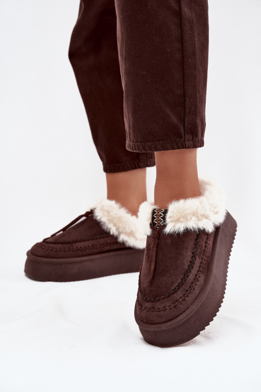 Bottes de neige Féminin avec un manteau de fourrure avec une plateforme CzekoladoÀe Rosmira Bottes de neige Féminin avec un manteau de fourrure avec une plateforme CzekoladoÀe Rosmira