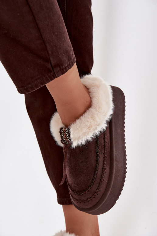 Bottes de neige Féminin avec un manteau de fourrure avec une plateforme CzekoladoÀe Rosmira Bottes de neige Féminin avec un manteau de fourrure avec une plateforme CzekoladoÀe Rosmira