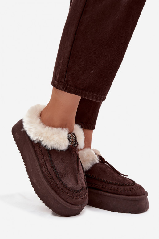 Bottes de neige Féminin avec un manteau de fourrure avec une plateforme CzekoladoÀe Rosmira Bottes de neige Féminin avec un manteau de fourrure avec une plateforme CzekoladoÀe Rosmira