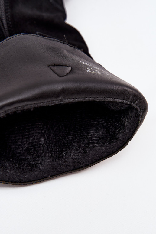 Peau en daim bottes style coÀ-boy Féminin réchauffer couleur noire Urselle Peau en daim bottes style coÀ-boy Féminin réchauffer couleur noire Urselle