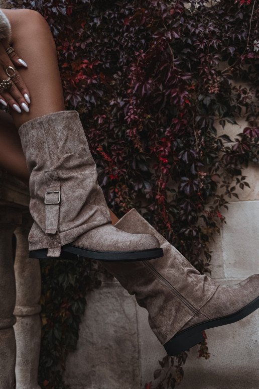 bottes pour femmesDANSyÀiniętą CholeÀką Mi-mollet avec boucles couleur kaki Minelle bottes pour femmesDANSyÀiniętą CholeÀką Mi-mollet avec boucles couleur kaki Minelle