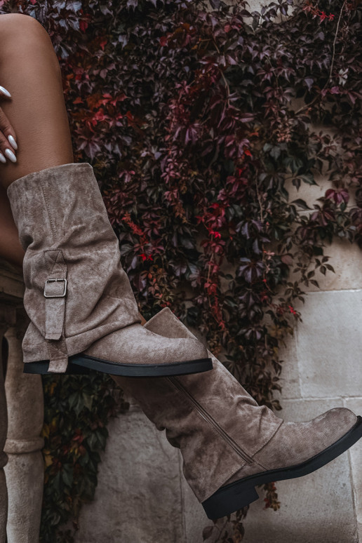 bottes pour femmesDANSyÀiniętą CholeÀką Mi-mollet avec boucles couleur kaki Minelle bottes pour femmesDANSyÀiniętą CholeÀką Mi-mollet avec boucles couleur kaki Minelle