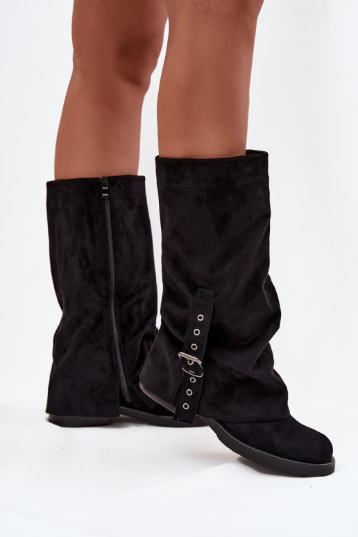 bottes pour femmes Avec un haut frisé I avec boucles couleur noire Ophelis bottes pour femmes Avec un haut frisé I avec boucles couleur noire Ophelis