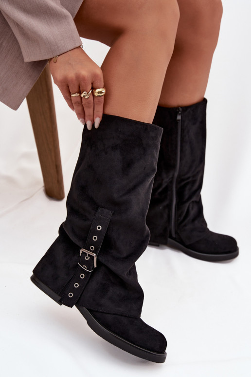 bottes pour femmes Avec un haut frisé I avec boucles couleur noire Ophelis bottes pour femmes Avec un haut frisé I avec boucles couleur noire Ophelis