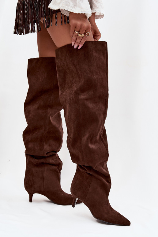 Un modèle convaincant bottes pour femmes avec des talons fins CzekoladoÀe Ysolienne