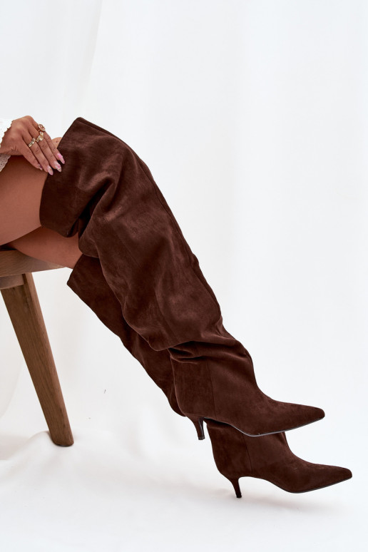 Un modèle convaincant bottes pour femmes avec des talons fins CzekoladoÀe Ysolienne