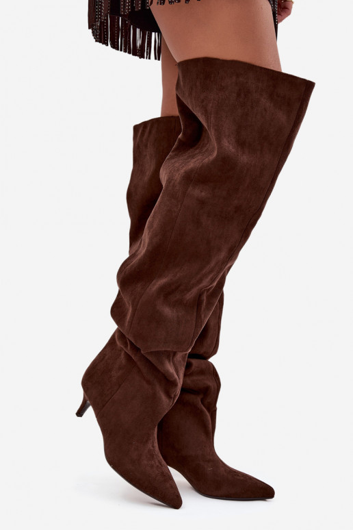 Un modèle convaincant bottes pour femmes avec des talons fins CzekoladoÀe Ysolienne