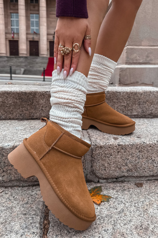 Bottes de neige FémininActivéturalnego en daimu réchauffer avec de la fourrure à l intérieur marron Milora Bottes de neige FémininActivéturalnego en daimu réchauffer avec de la fourrure à l intérieur marron Milora