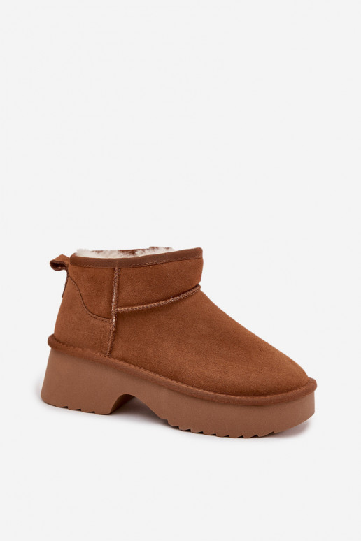 Bottes de neige FémininActivéturalnego en daimu réchauffer avec de la fourrure à l intérieur marron Milora Bottes de neige FémininActivéturalnego en daimu réchauffer avec de la fourrure à l intérieur marron Milora