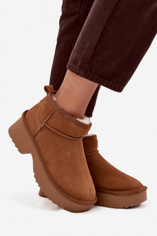 Bottes de neige FémininActivéturalnego en daimu réchauffer avec de la fourrure à l intérieur marron Milora Bottes de neige FémininActivéturalnego en daimu réchauffer avec de la fourrure à l intérieur marron Milora