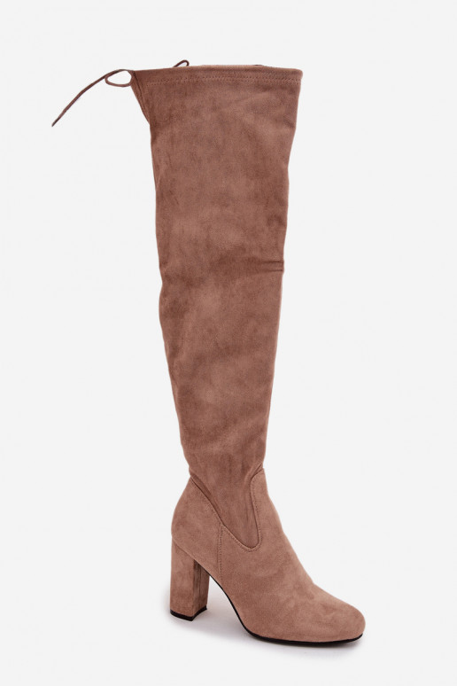 bottes pour femmes avec des talons beige Xamarin bottes pour femmes avec des talons beige Xamarin